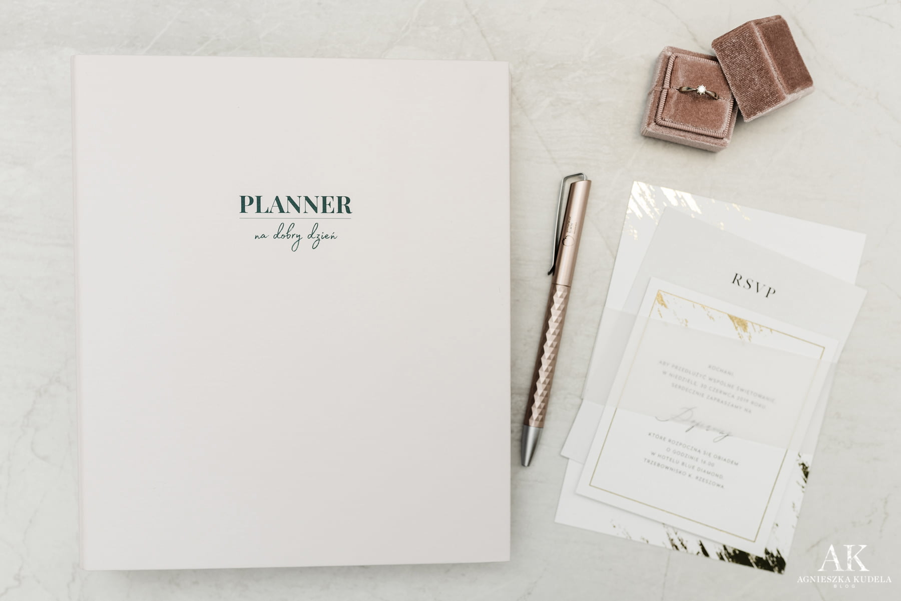 kalendarz planner 2020 pastelowy róż