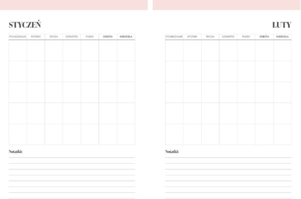 planner without dates monthly view